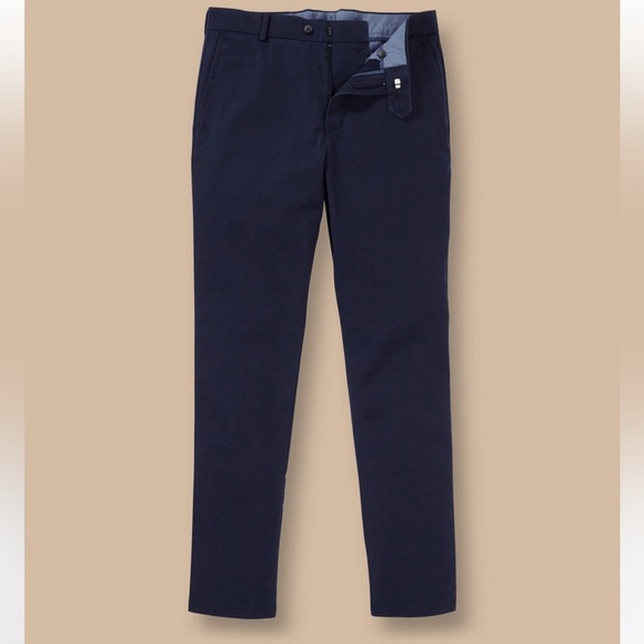 Charles Tyrwhitt Ultimate Non-Iron Chinos - French Navy - 38W / 30L Slim Fit - Picture 5 of 6